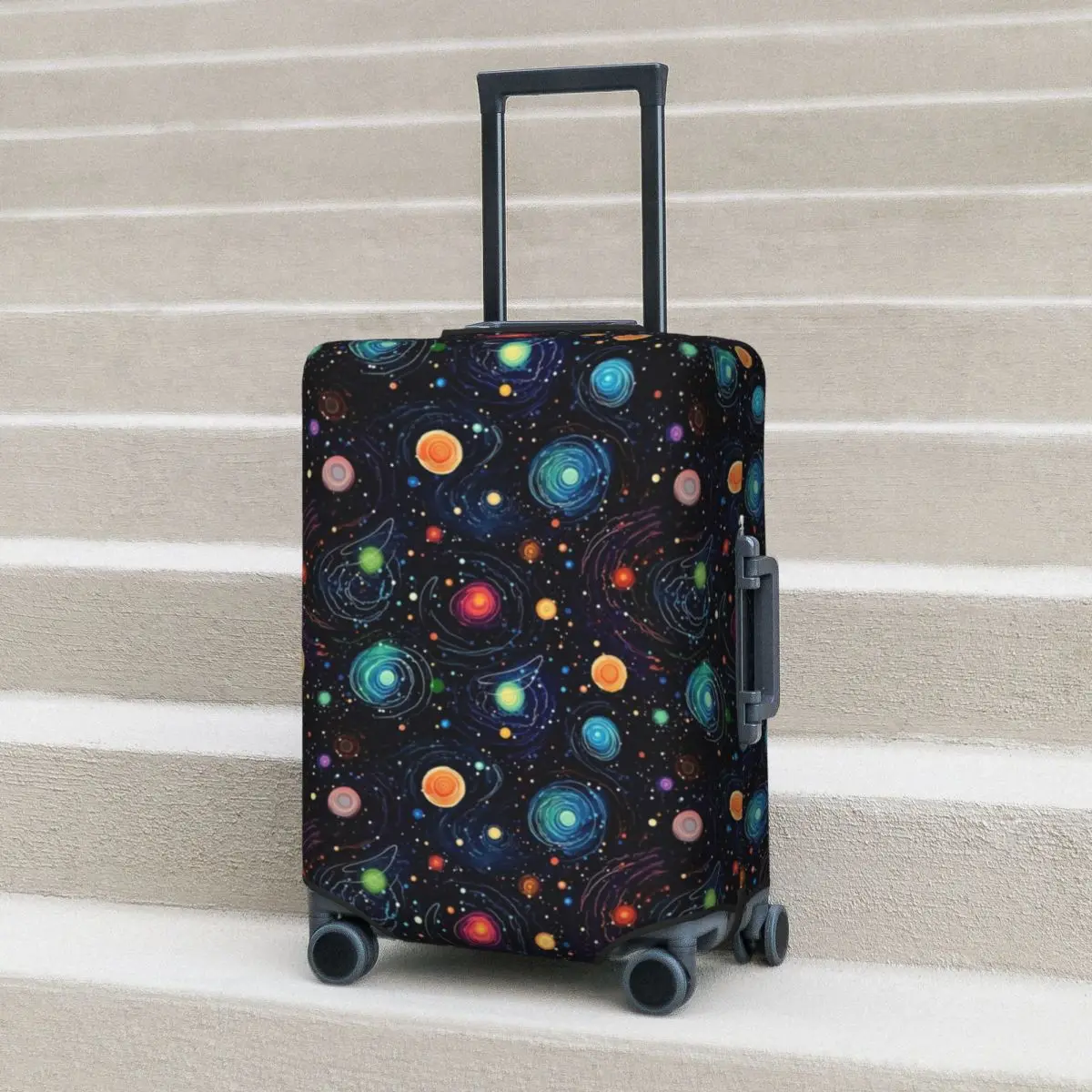 Multicolor Galaxy Star Suitcase Cover Funny Exploration Constellation Elastic Travel Protector Luggage Case Flight