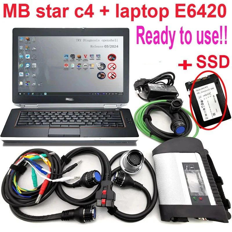 Star diagnosis c4 odb2 scanner MB Star C4 multiplexer sd connect HHT WIN Software SSD wifi mb star laptop E6420 diagnostic tool