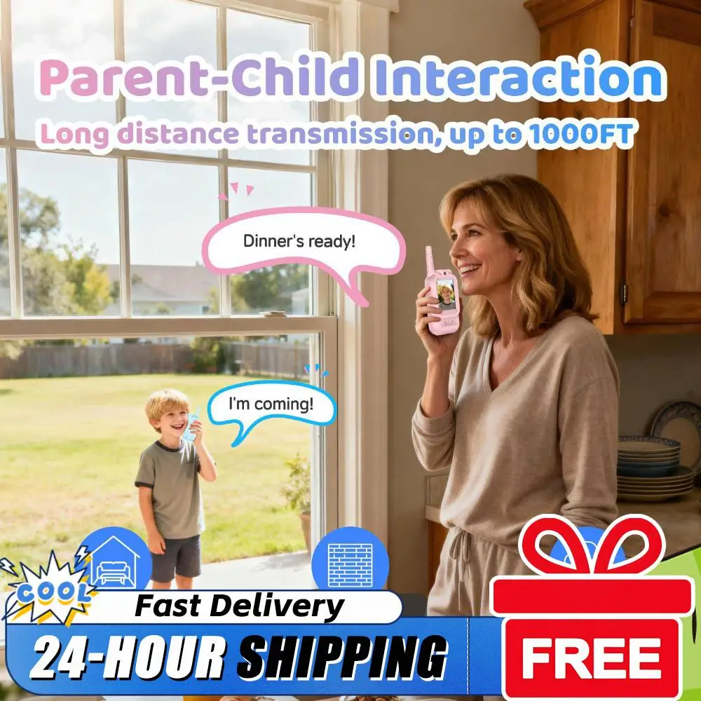 

Детские рации с видеосвязью, 2 шт., перезаряжаемые, подарки на Рождество и день рождения для мальчиков и девочек