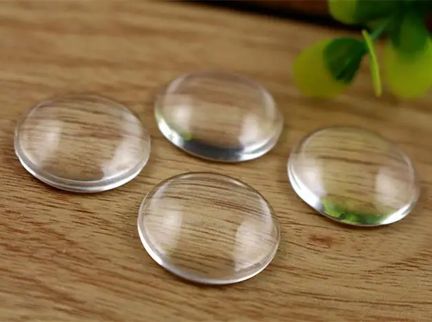 10pcs/lot 20mm Round Flat Back Clear Glass Cabochon, High Quality, Lose Money Promotion!!!(Z2-08)