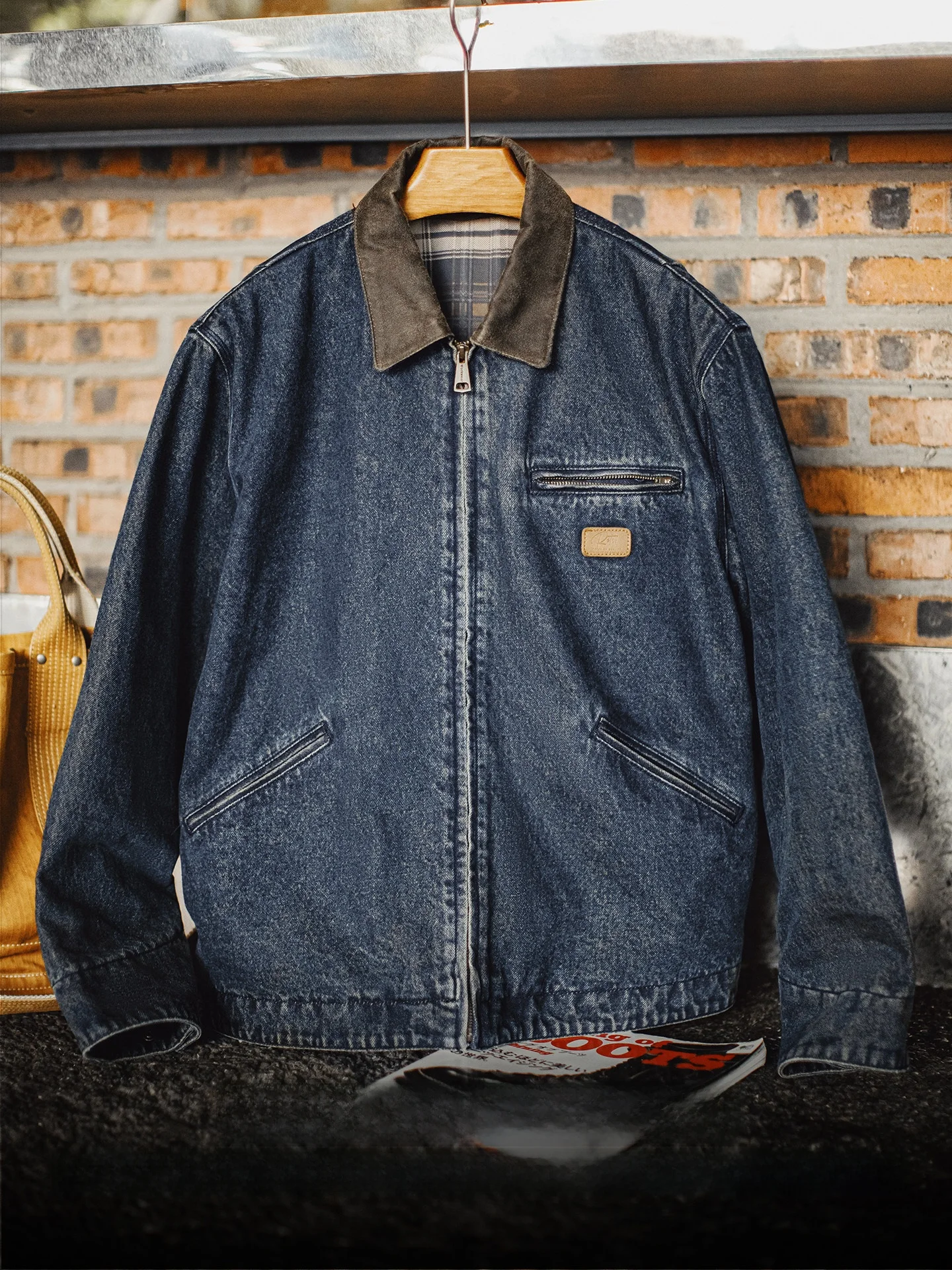 

Мужская джинсовая куртка Maden Casual Washed Denim Detroit, укороченная модель, весенняя верхняя одежда, стандартный крой, на молнии, без капюшона