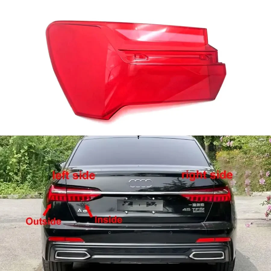 

For Audi A6 A6L C8 2019 2020 2021-2024 Rear Outer Taillight Shell Tail Lamp Cover Brake Lights Mask Replace Original Lampshade