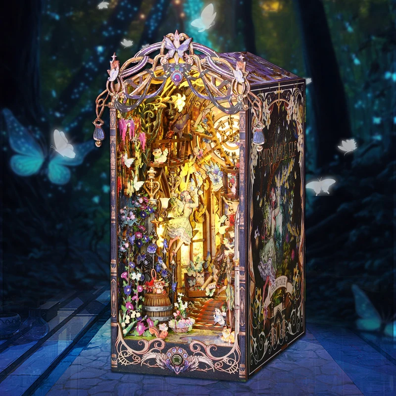 DIY Boekenhoekje Kit Plank 3D Houten Boekenplank Boekensteunen Maken Kamer Speelgoed Thuis Slaapkamer Decoraties Poppenhuis Voor Kerstcadeaus