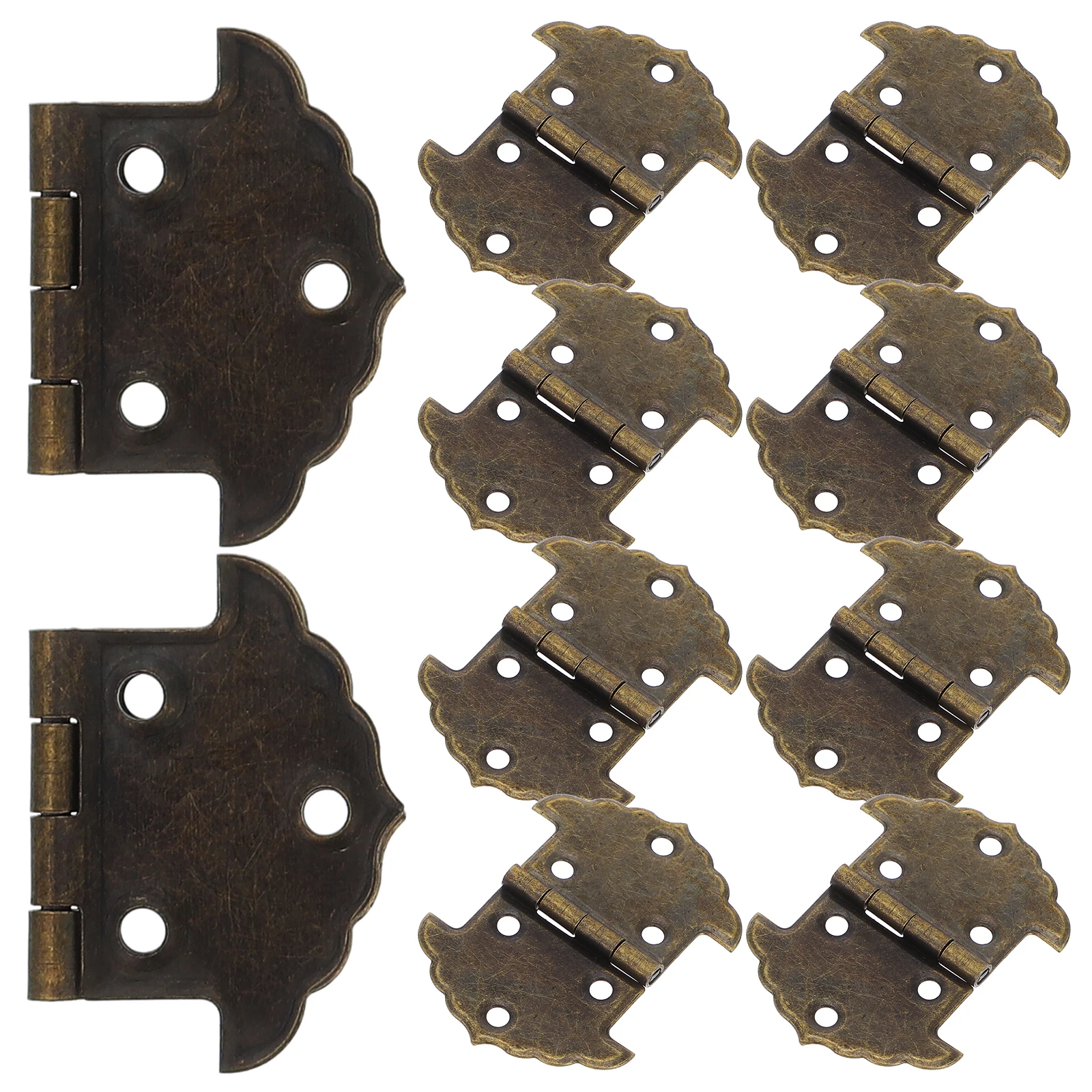 

Hardware Hinges Small Iron Decorative Zinc Alloy Wooden Gate Cabinet Vintage Wood Box Jewelry Case Packing Smooth Opening