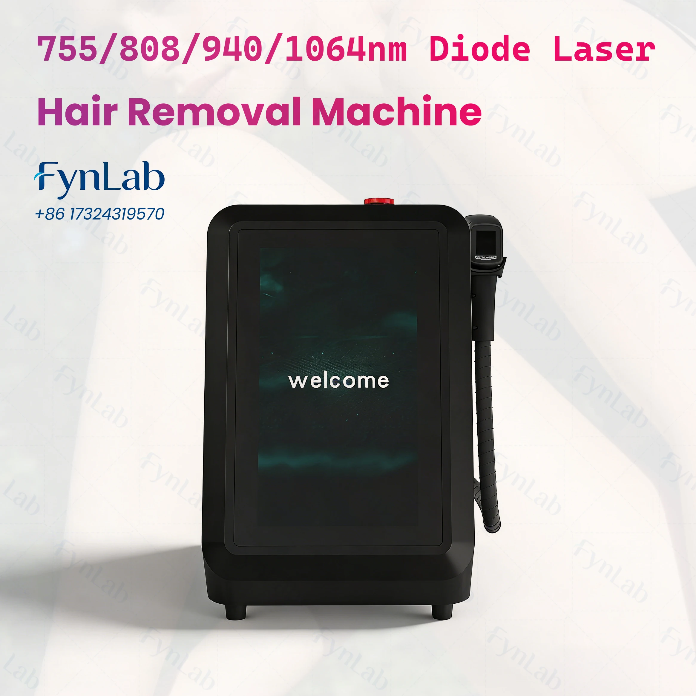 

2000W Quad-Wave Diode Laser Hair Removal Machine 755/808/940/1064nm TEC Cooling Ion Double Filter 15.6" Touchscreen for Salon