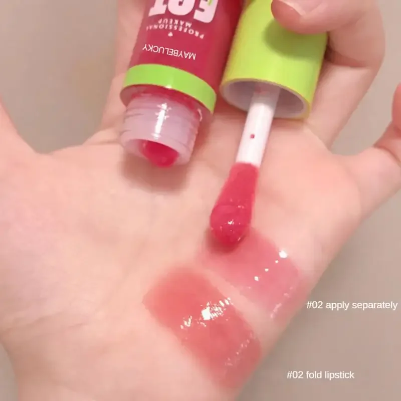 Mirror Lip Oil ไฮกลอสไวท์. Smooth Non-stick Cup Moisturizing ห้ามดึงแห้ง Air Lip Glaze กันน้ํายาวนานไม่ซีดจาง