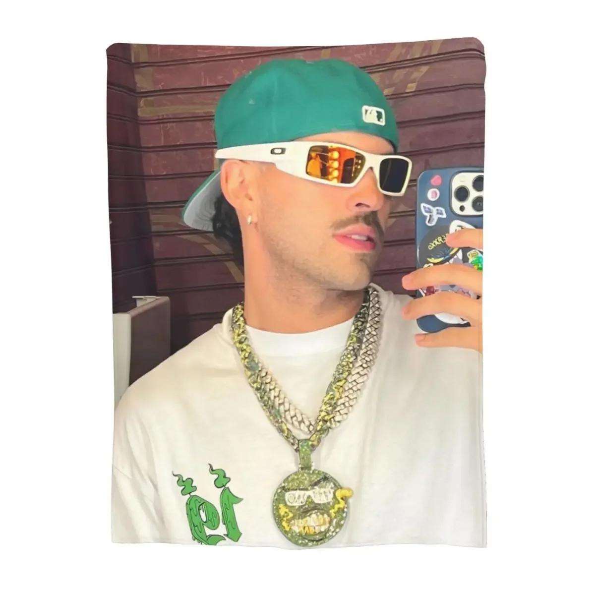 Custom Feid Ferxxo Blankets Flannel Summer Air Conditioning Singer Songwriter Portable Super Warm Throw Blanket For Home Car Bed