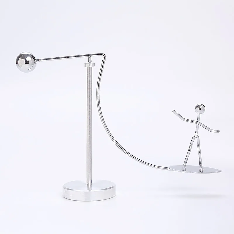 Creative Newton Pendulum Ball Men Iron Man Cradle Balance Crafts Tumbler Kids Desk Toy Metal Home Decoration Accessories