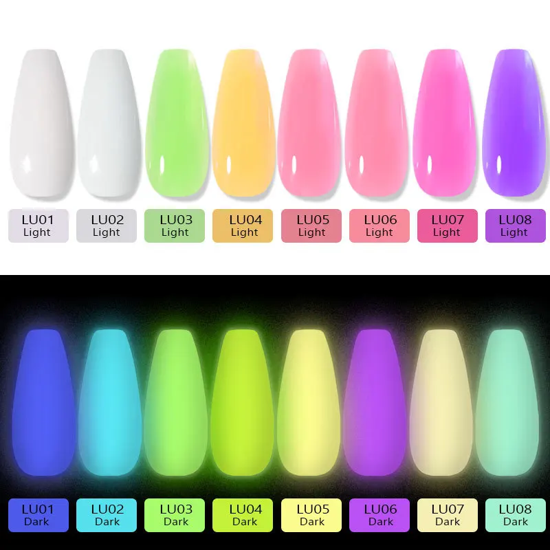 Glow-in-The-Dark Extension Crystal Uv Polish Base Coat Semi Permanent Varnish Glitter Gel Paints Nails Professional Material