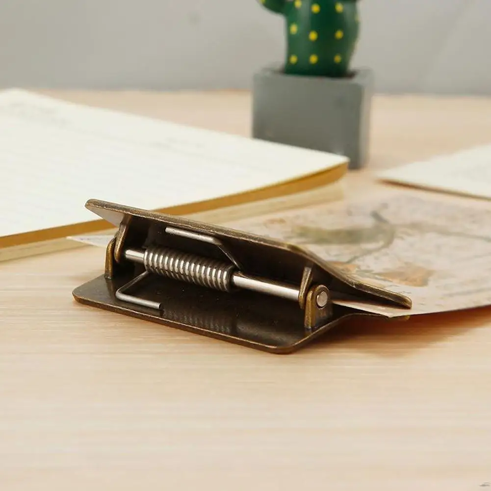 1PCS Retro Metal Binder Clips Foldback Notes Letter File Paper Clip Binding Securing Clips Office School Stationery Student Priz