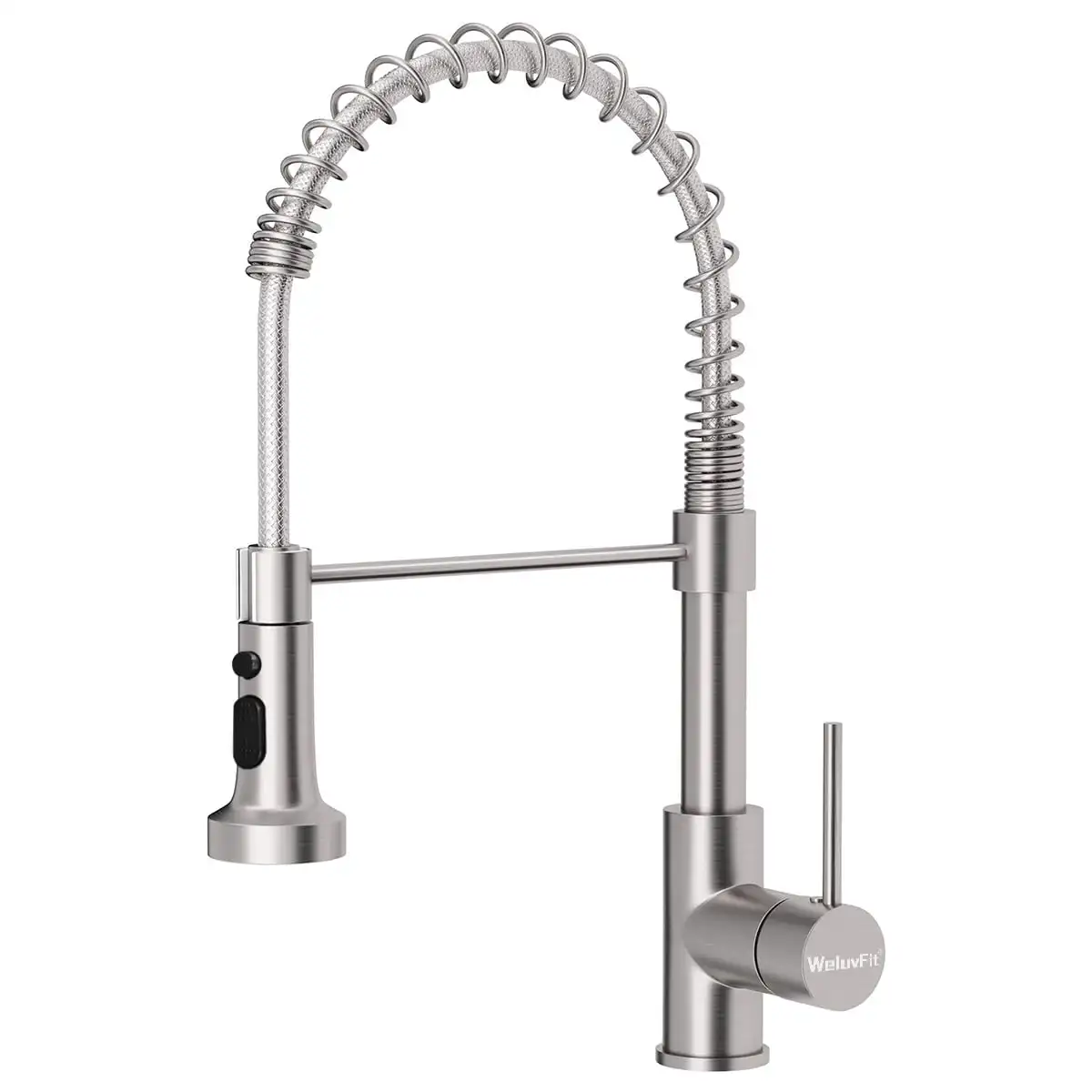 

Kitchen Faucet with Pull Down Sprayer, Dual Function Sprayhead in Stainless Steel Finish Suitable for families, apartments