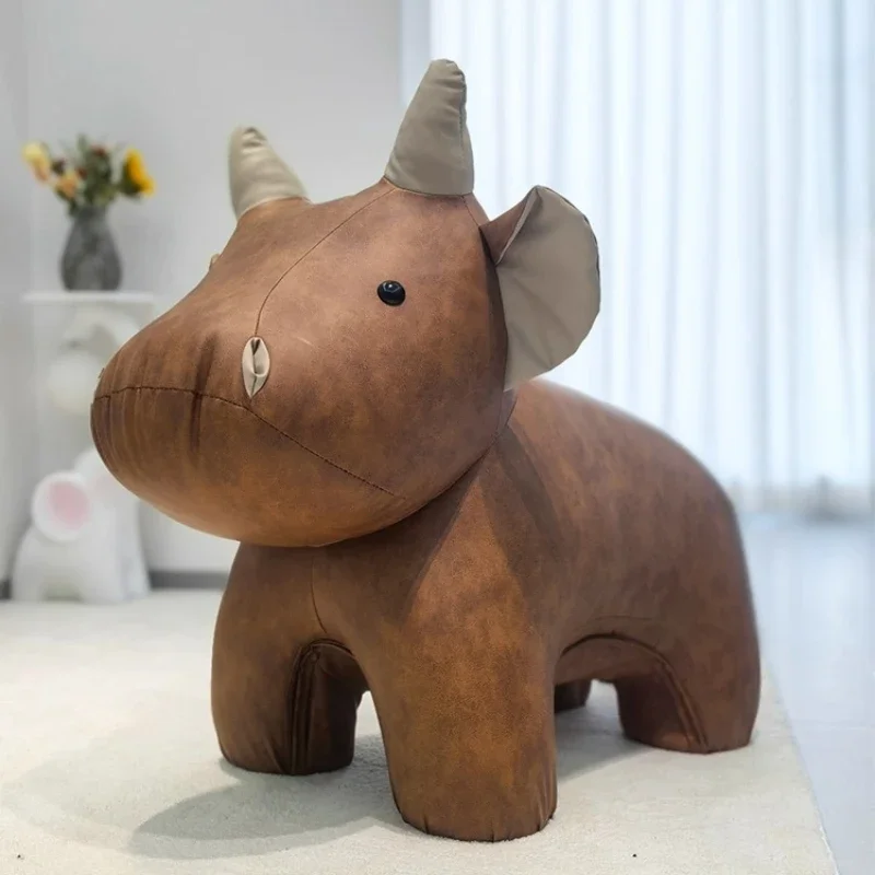 Cow stool shoe change stool creative housewarming gift modeling floor ornament living room soft decoration conservatory