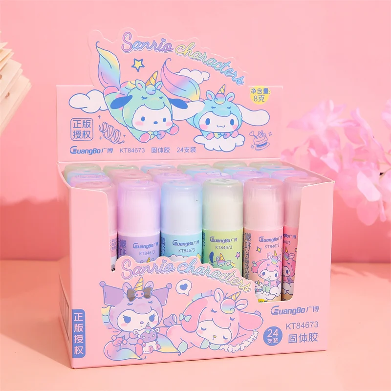 Personal computer /lot Sanrio Kuromi Melody Cinnamoroll Pochacco Solid Glue fucili bastoncini a DIY Tools Student Handmade Office School Supplies