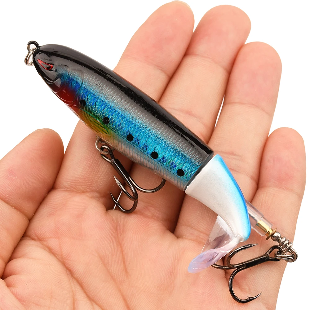 Topwater Fishing Lure Bait – Propeller-Bleistift, harter Köder für Süßwasserangeln – realistische Simulation, hochwertiger Kunststoff – ca – Detail 11