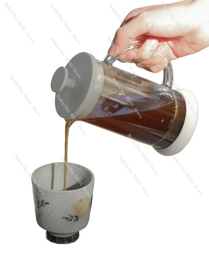 

Стеклянная кофеварка-френч-пресс Snow White с фильтром, для дома, малая емкость