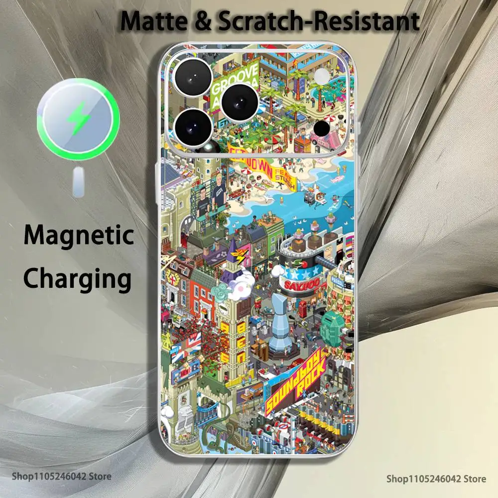 Game Wheres W-WallyS Waldo Book Transparent White Phone Case For iPhone 17,16,15,14,13,12,11,Pro,Max Magnetic Wireless Charging