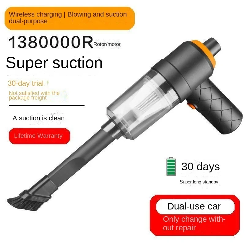 Blowing and suction dual-purpose wireless handheld vacuum cleaner high-power car vacuum cleaner car home charger