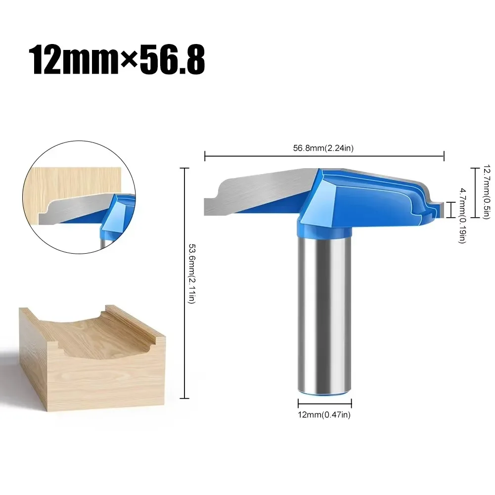 

1 шт., 12 мм, 1/2-дюймовый хвостовик, фреза с выпуклым носом, инструмент для обработки канавок, дверная фреза, фреза для деревообработки, фрезы