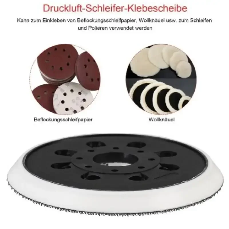5 Inch 8 Hole Hook&Loop Replacement Orbital Sander Backing Pad for BOSCH Sander GEX 125-1 AE PEX 220A Turbo Grinding Machine view 6