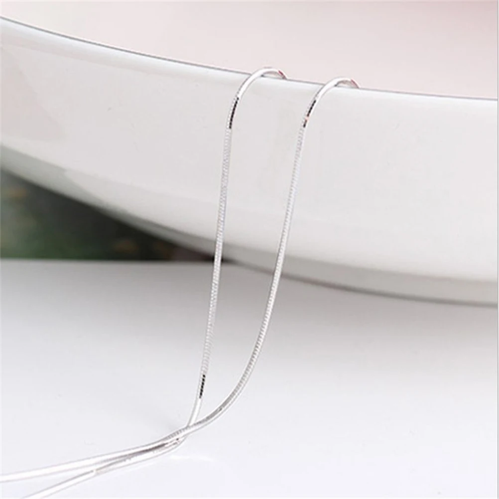 

30 Pcs Snake Chain Necklace Delicate Women Accessories Silver Color Premium Material Jewelry Gift Valentine Birthday Dinner