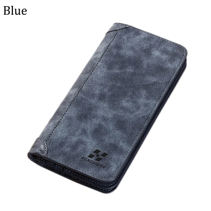 Fashion Men's Long Wallet Billfold PU Leather Clutch Wallet Checkbook Wallet Credit Card Wallet Card Holder