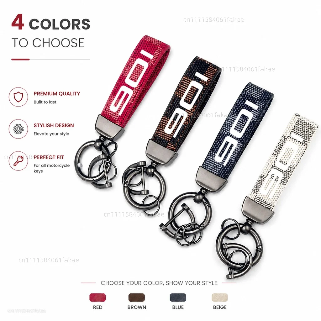 For Husqvarna Norden 901 Expedition Motorcycle Keychain Leather Key Ring Custom Logo Gift for Rider Men Women Accessories view 6
