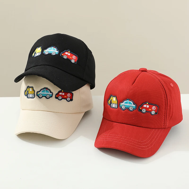 

Детские бейсболки с вышивкой «Экскаватор» для мальчиков, летние спортивные кепки из хлопка для детей 2-8 лет