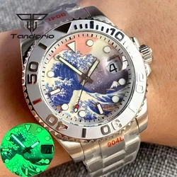 Kanagawa-Reloj de pulsera automático para hombre, pulsera con bisel giratorio de cristal de zafiro, 40mm, 200M, PT5000, NH35A, C3