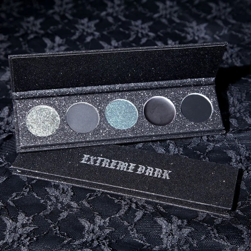 Cool Black Powder Eyeshadow Palette, Matte Powder Diamond Pearlescent Smoky Earth Tone, Cool And Hot Girl Eyeshadow