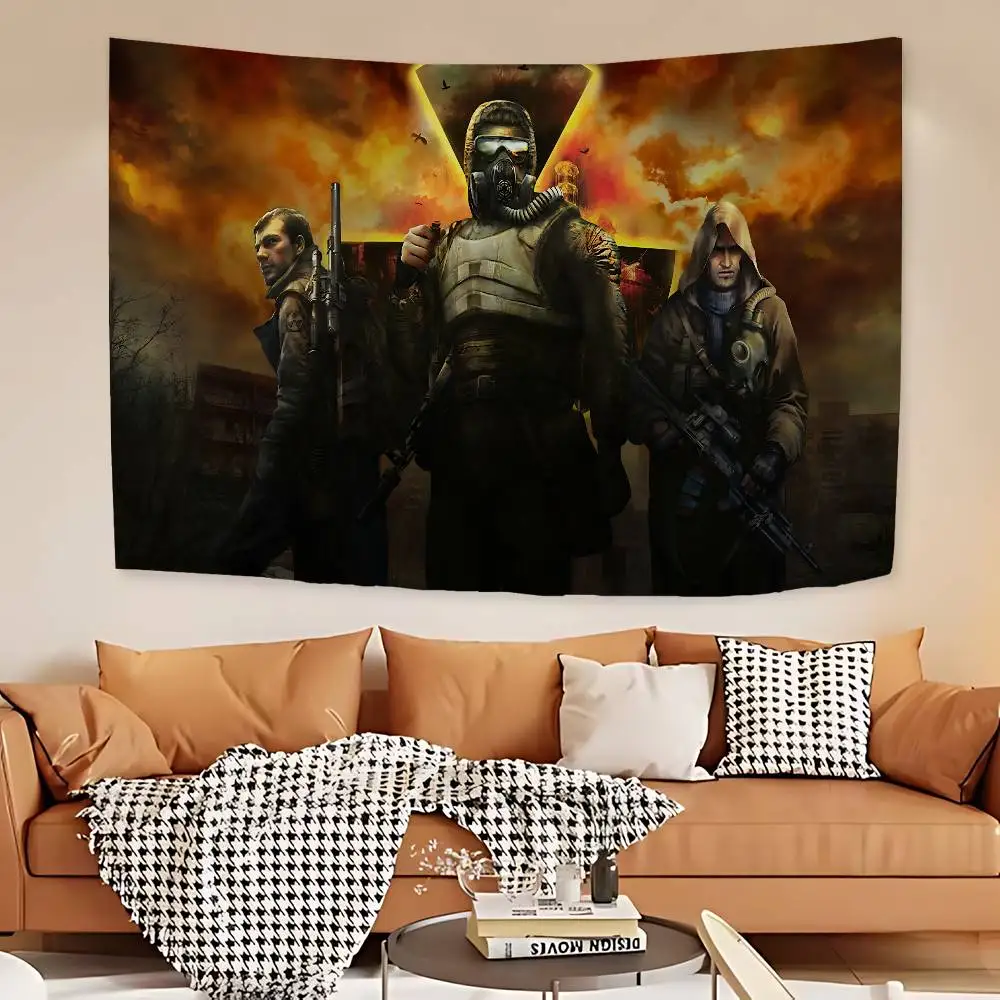 Horror Game S-Stalker Cartoon Tapestry Art Science Fiction Room Home Decor Wall Hanging Home Decor