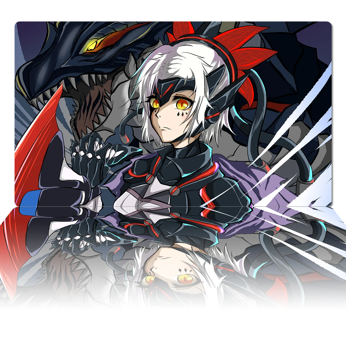 YuGiOh Dinomorphia Kentregina Playmat TCG CCG Board Game Trading Card Game Mat Anime Mouse Pad Custom Rubber Desk Mat Zone & Bag