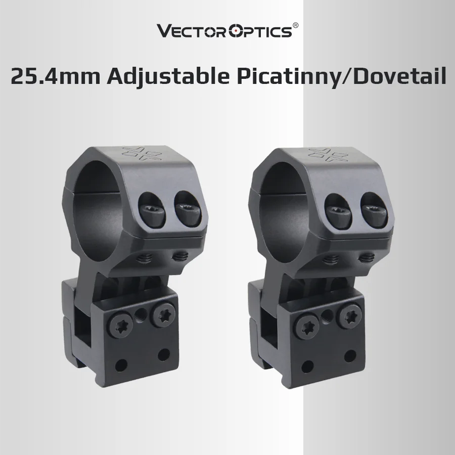 Vector Optics 25.4Mm Adjustable Picatinny Dovetail Mount Ring for Hunting Supplies Accessories Scope Tactical