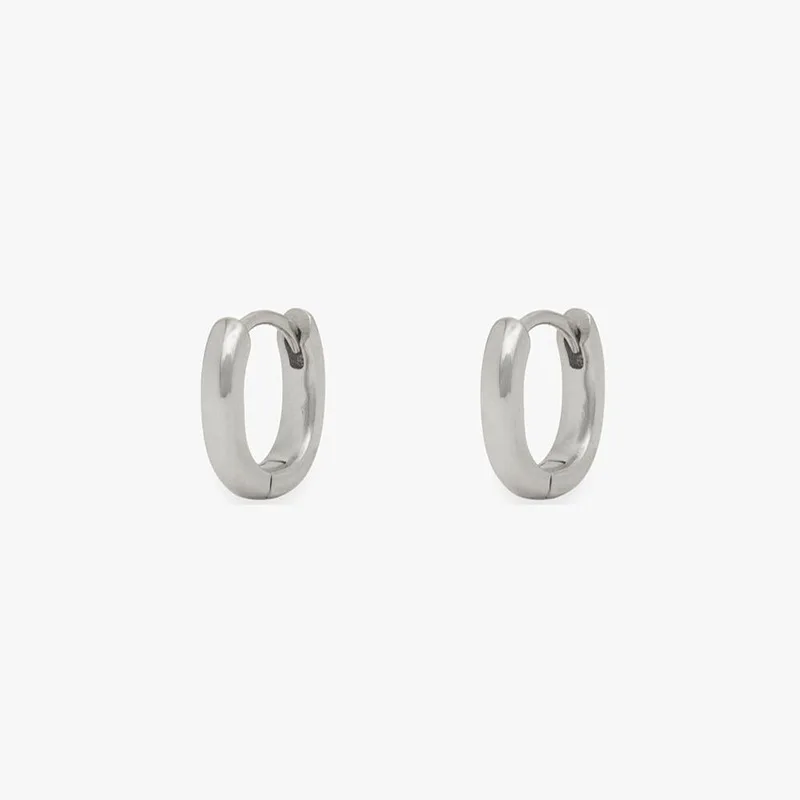 2 STUKS Nieuwe Goud Kleur Vierkante Hoepel Oorbellen Vrouwen Mannen Rvs Huggie Minimalistische Punk Unisex Rock Oorbellen Piercing Sieraden