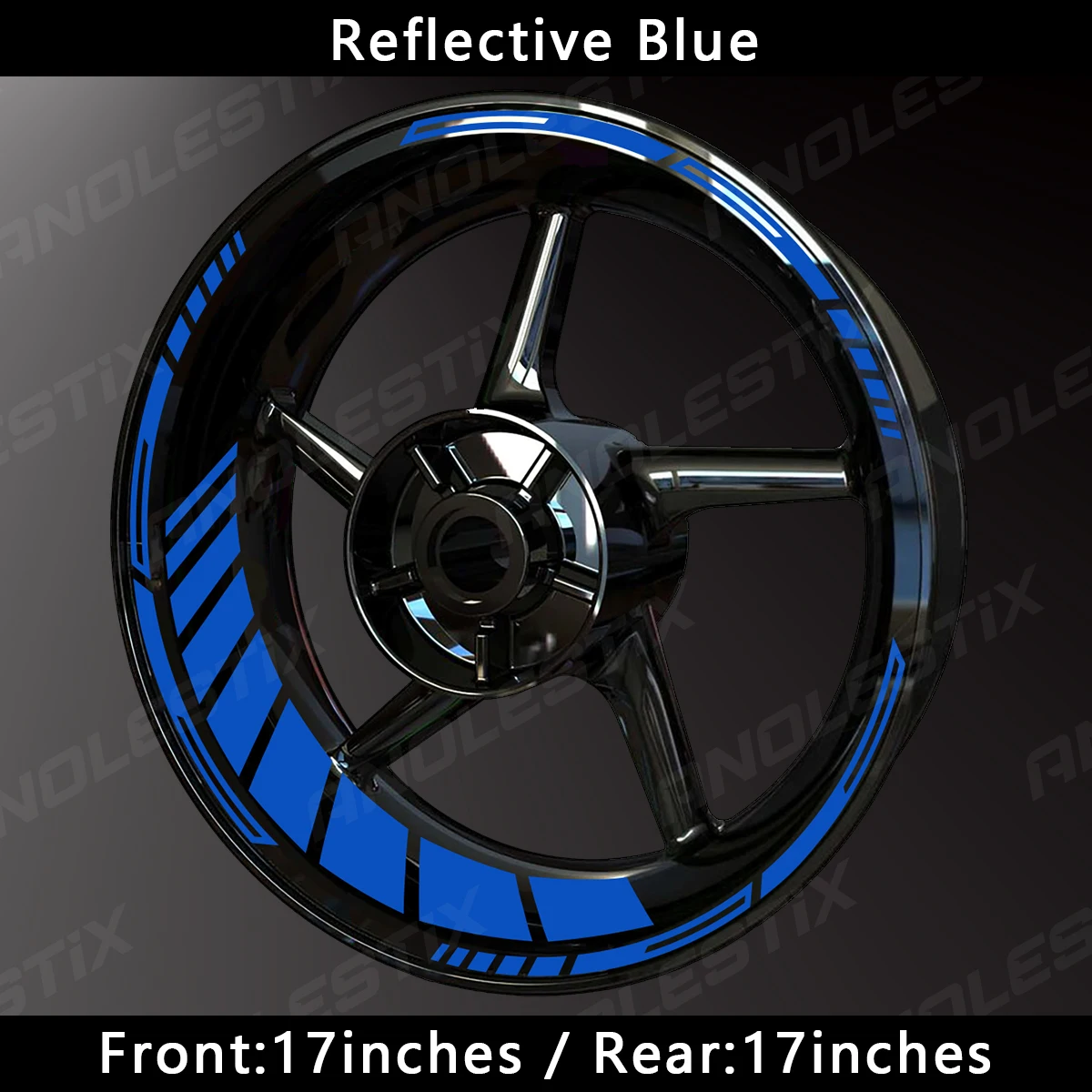 Reflective Motorcycle Wheel Stickers Hub Decal Rim Stripe 17 Inch Fit For YAMAHA Honda Kawasaki Suzuki BMW KTM Husqvarna Triumph image 3