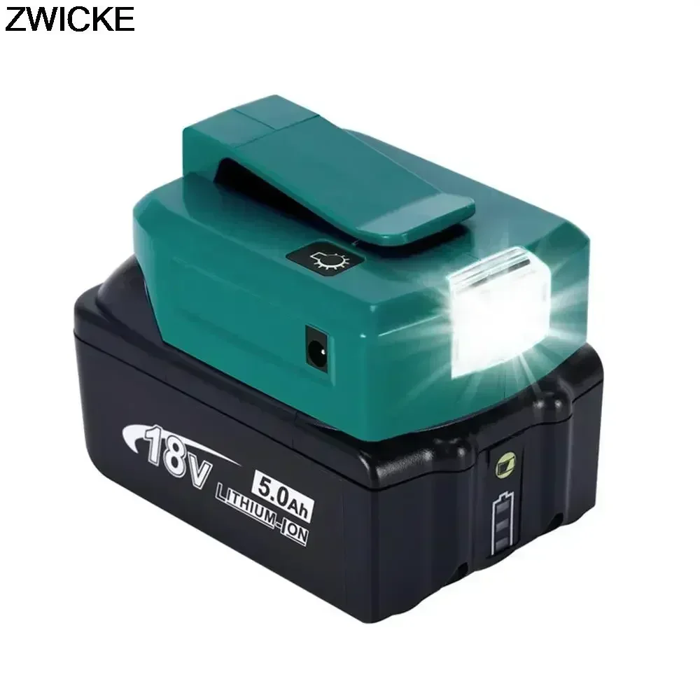 

USB Portable Lighting Flashlight for Makita Power Tool Charger Work Light 14.4-18V Li-Ion Battery 12W Household No Battery