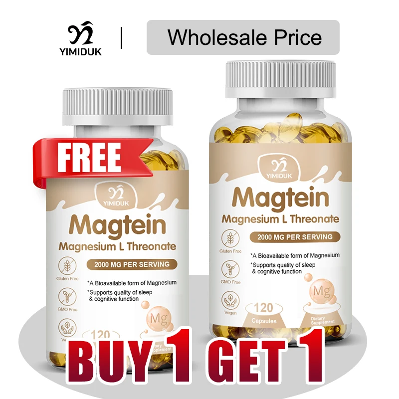 

Buy 1 Get 1 Free! Magtein Magnesium L-Threonate Supplement, for Deep Sleep & Stress Relief, Enhances Learning & Mental Clarity