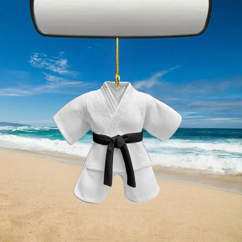 Taekwondo Clothing Keychain 2D Acrylic Pendant Suitable For Bags, Car Rearview Mirror Pendants, Sports Event Gifts
