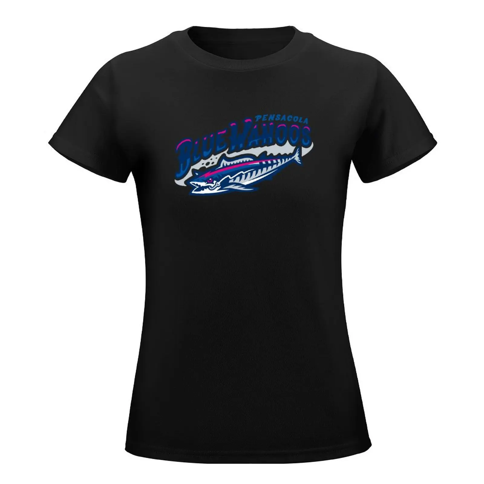 Pensacola Blue Wahoos icons T-Shirt shirts graphic tees plus size tops summer top workout shirts for Women loose fit