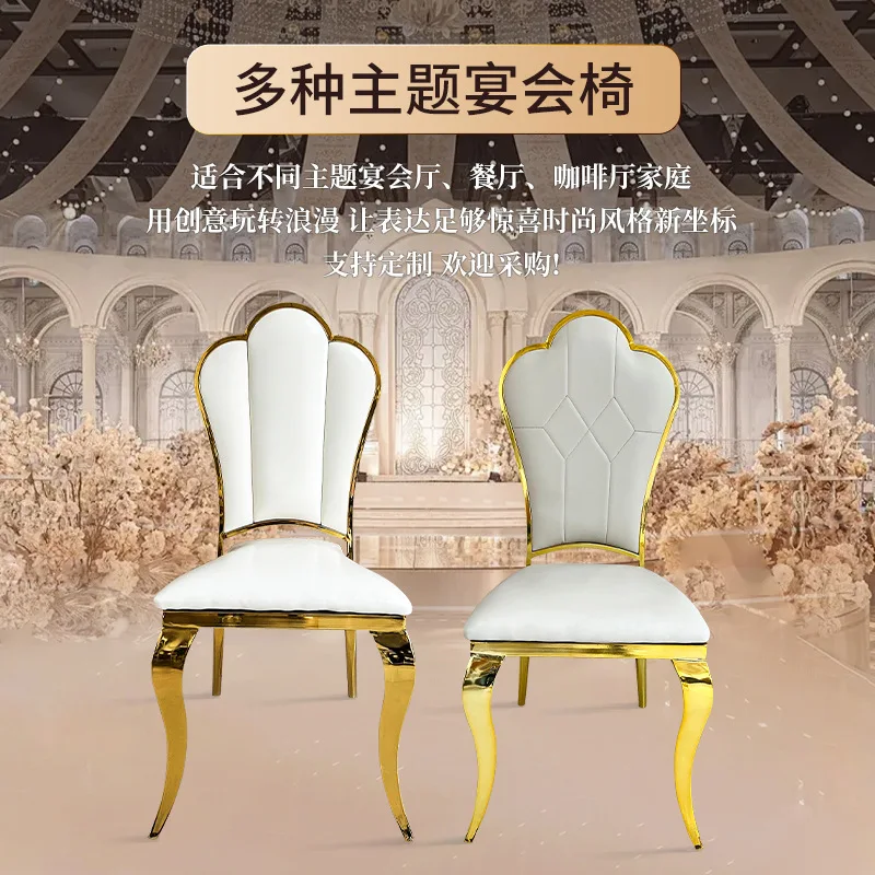 

Furniture for small-sized apartme Chairs for Home: Imported Hall Stainless Steel Soft Bag Backrest Plum Blossom Stool Chair