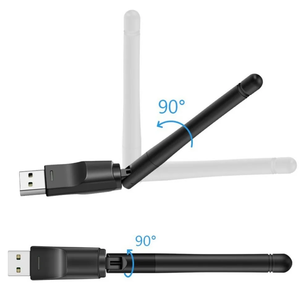 Mini adaptador Wifi USB MT7601 802.1b/g/n antena 150Mbps receptor inalámbrico Dongle tarjeta de red portátil TV BOX Wi-Fi Dongle 2,5 Ghz