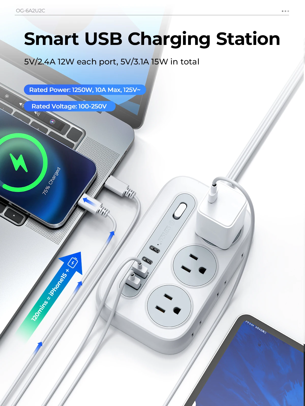 ORICO 멀티 사이즈 익스텐션 코드 멀티탭, 6 소켓 - Outdoor Usb Power Strip 리뷰 및 가격