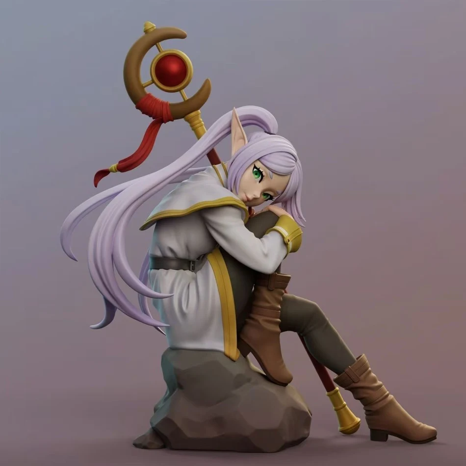 Figura de Frieren de 13-21cm, figuras funerarias, estatua de Pvc de acción de dibujos animados de Super Kawaii, colección de modelos bonitos, regalos de muñecas