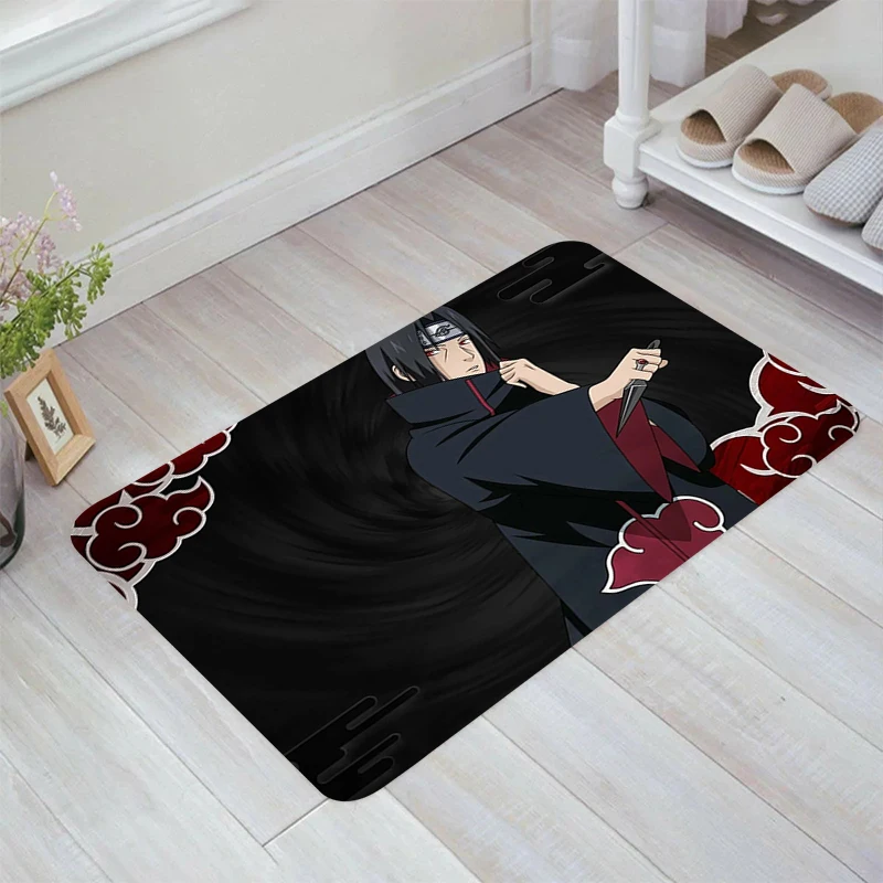 Cool I-Itachi Anime Floor Mat Aesthetic Room Decoration Doormat Entrance Door Balcony Kitchen Carpet Rugs Carpets Home Foot Rug