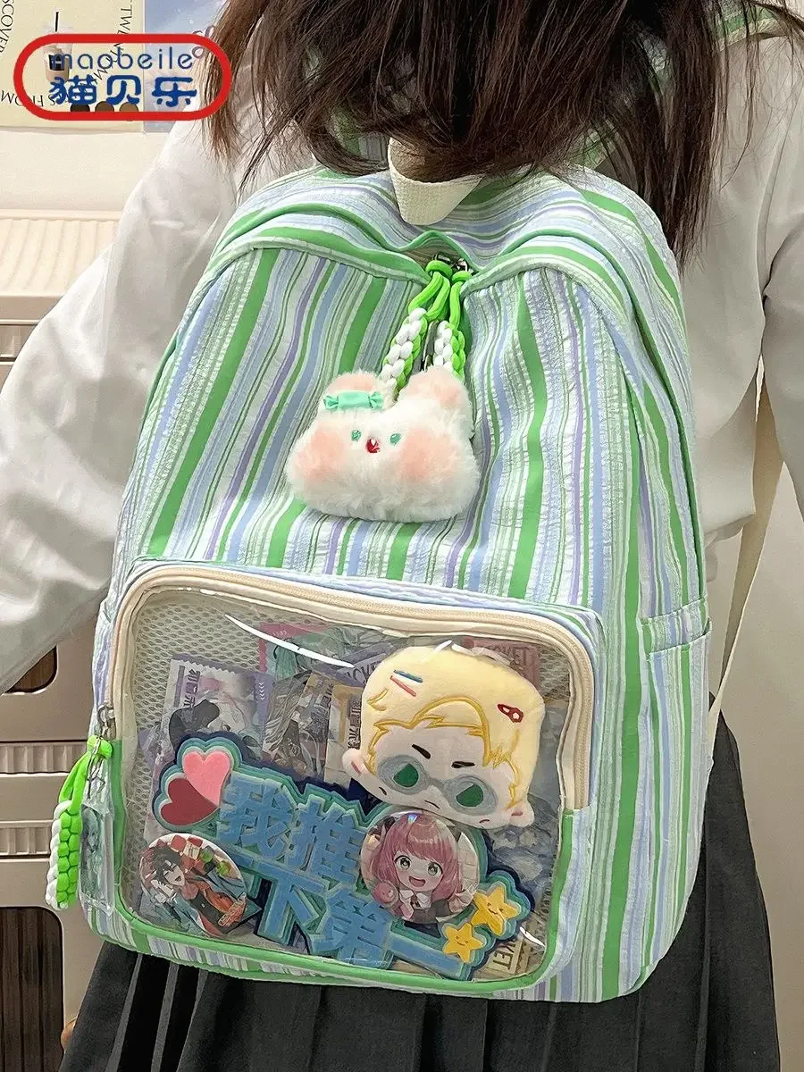 

Japanese Kawaii Itabag Women New 2024 Transparent Backpack Women Large Capacity Ita Backpack School Bags for College Student JK