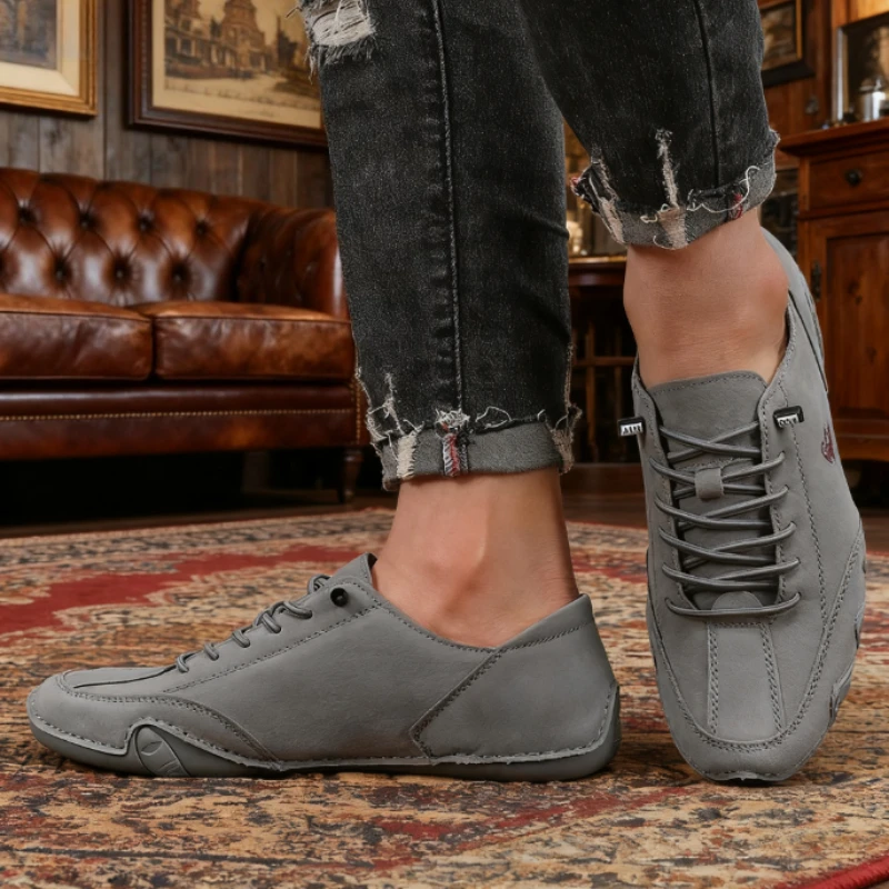 

Мужская повседневная обувь из замши, обувь для вождения на шнуровке, удобные легкие лоферы для повседневной носки, мужская обувь для активного отдыха