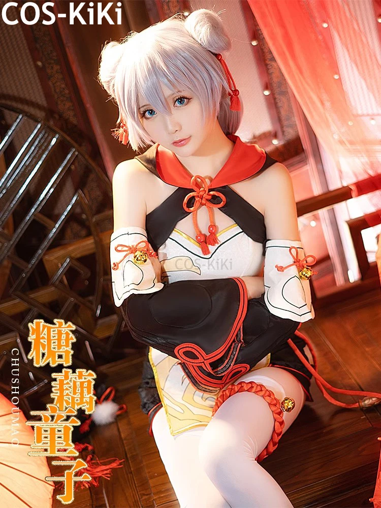 COS-KiKi Honkai Impact 3rd Theresa Apocalypse Sugar anni Warashi Game, Soft Cosplay Costume, Halloween Party Outfit