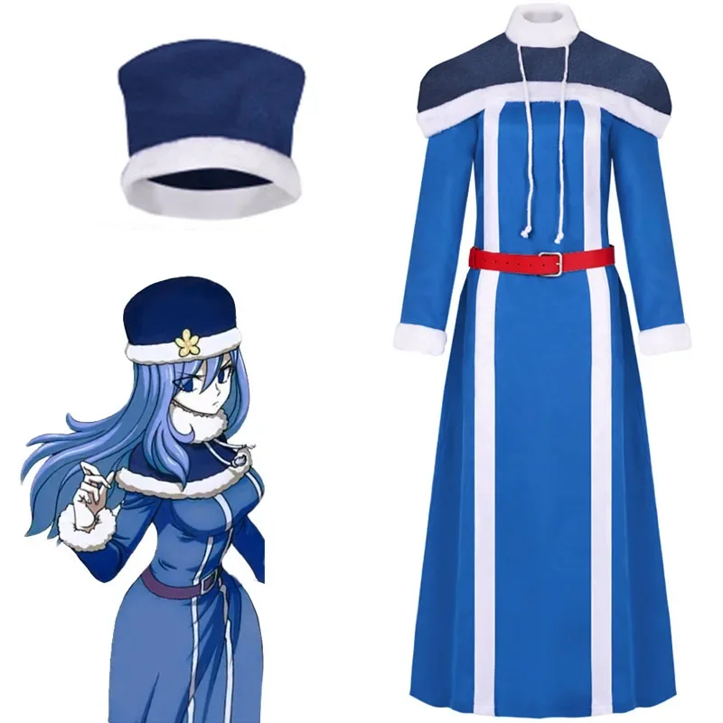 Fairy cos tail Juvia locser cosplay costume dress cap designs rolelay uniform outfit female Halloween party cosplay clothing