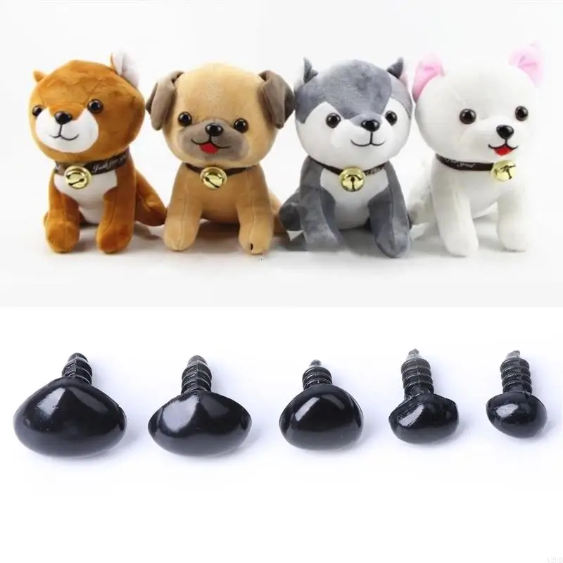 100 pcs keamanan plastik untuk hidung segitiga untuk boneka mainan mewah boneka hewan maki n2ud