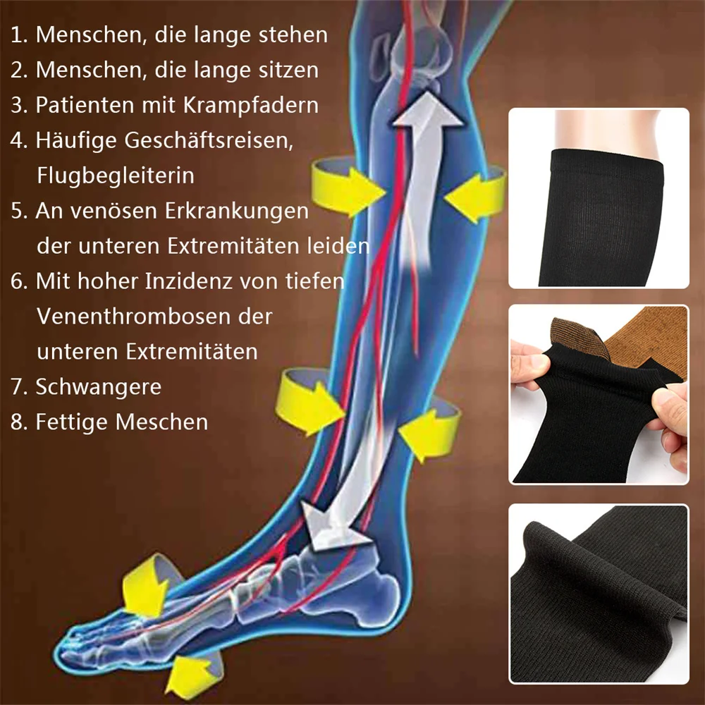 6 Pair Copper Compression Socks 5