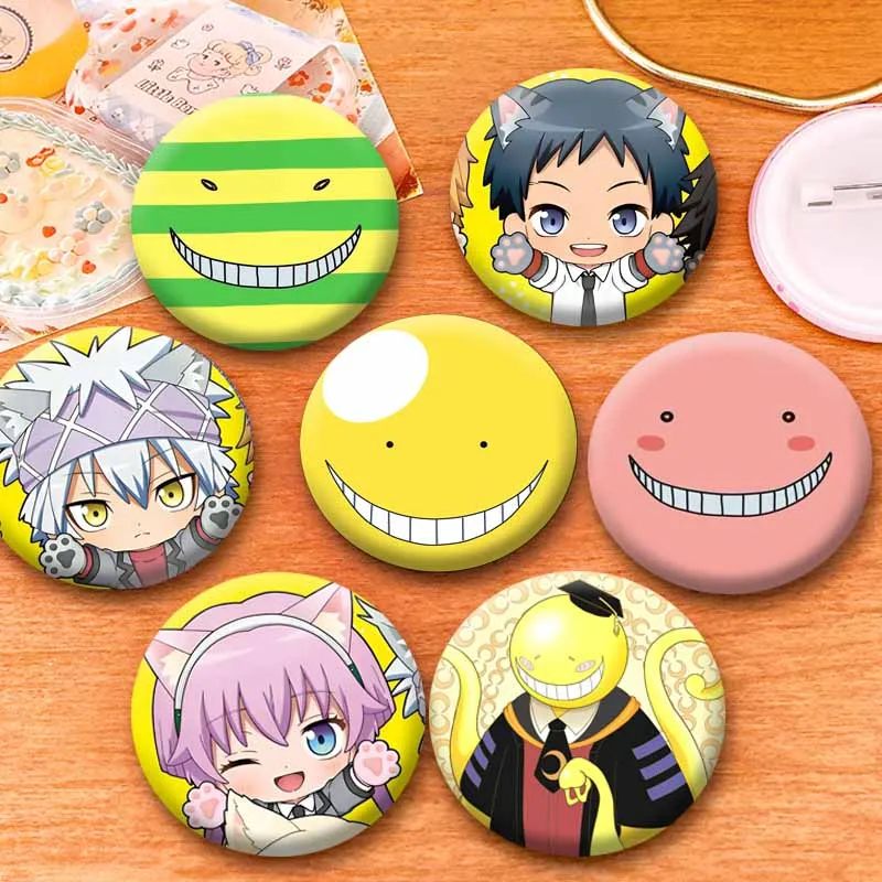 Korosensei Nagisa Shiota Karma Akabane Cartoon Enamel Pins  Anime Assassination Classroom Brooch for Coat Bag Accessories Gifts